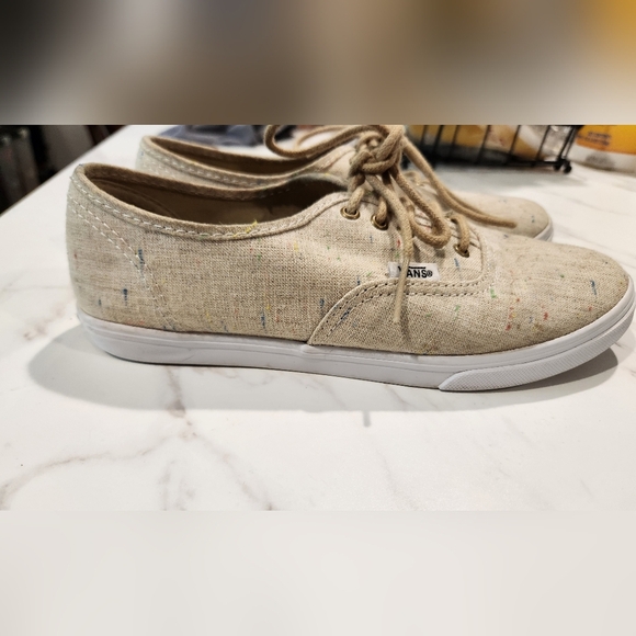 Vans Off The Wall Kahki Low Top Canvas Vans Shoes Unisex Womens 6.5 - Picture 3 of 9